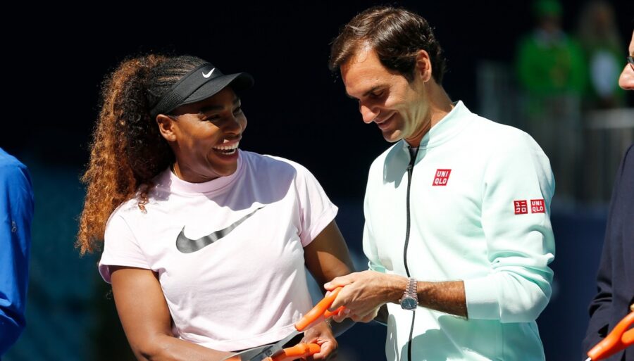 Serena Williams accueille Roger Federer