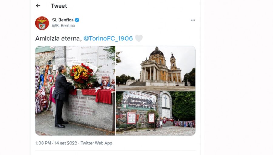 Benfica rend hommage au « Grand Turin ».