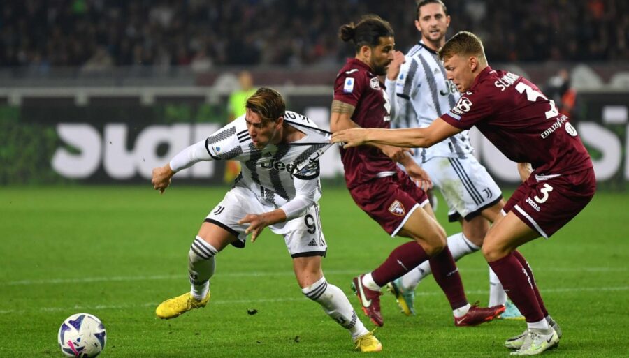 La Juventus se relève dans le derby contre le Torino : le but de Dusan Vlahovic fait la différence