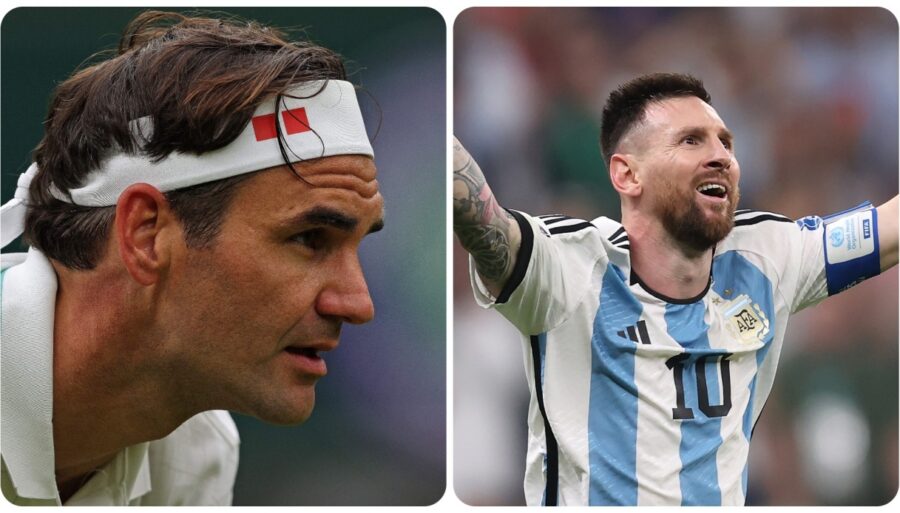 Même Roger Federer aux pieds de Lionel Messi