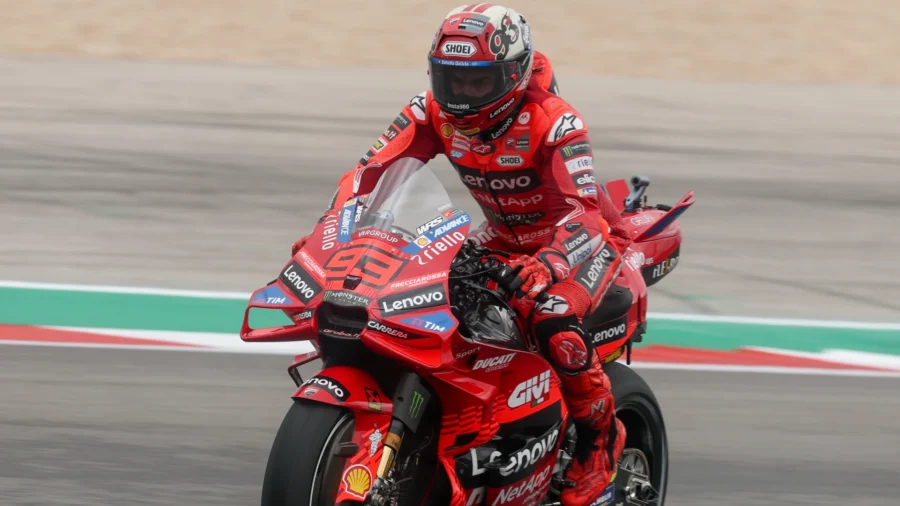Marc Marquez aligne quatre Italiens, Pecco Bagnaia est plus loin.