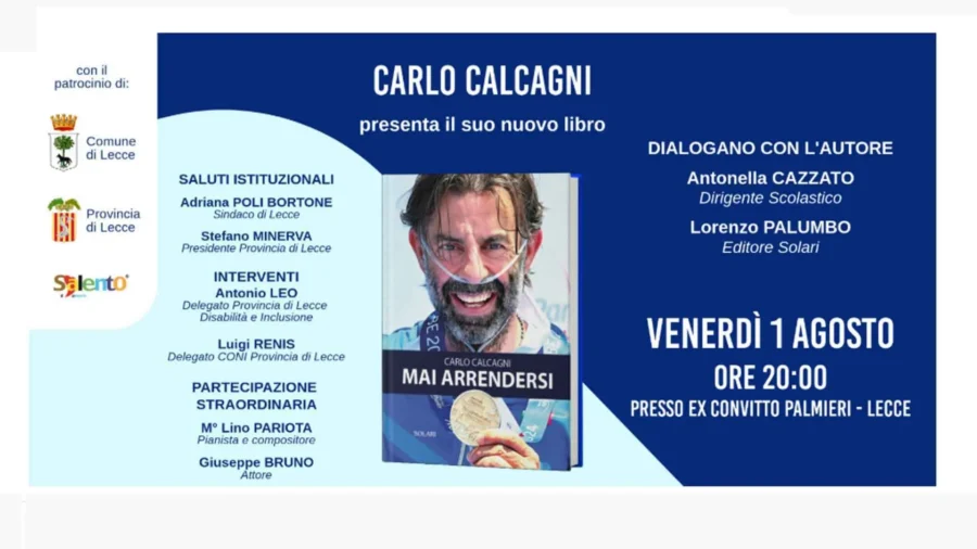 Le colonel et champion paralympique Carlo Calcagni présente son nouveau livre à Lecce
