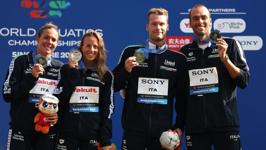 Championnats du monde de natation : l’Italie remporte l’argent au relais de ski de fond