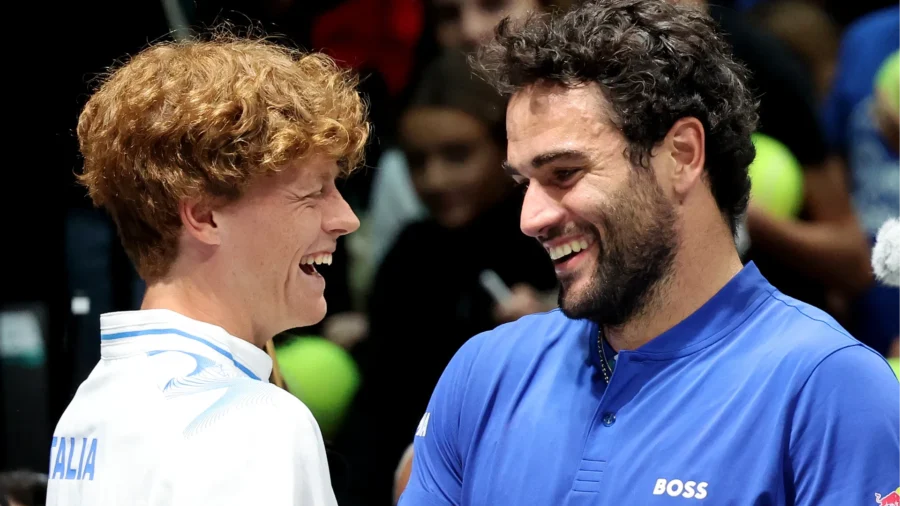 Jannik Sinner et Matteo Berrettini, entraînement surprise