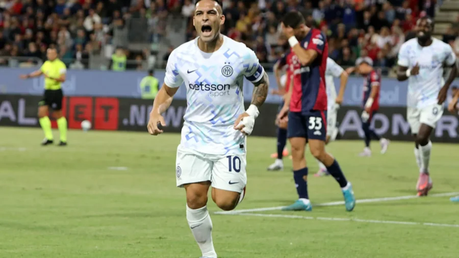 Inter corsara, Lautaro Martinez et Pio Esposito plient Cagliari