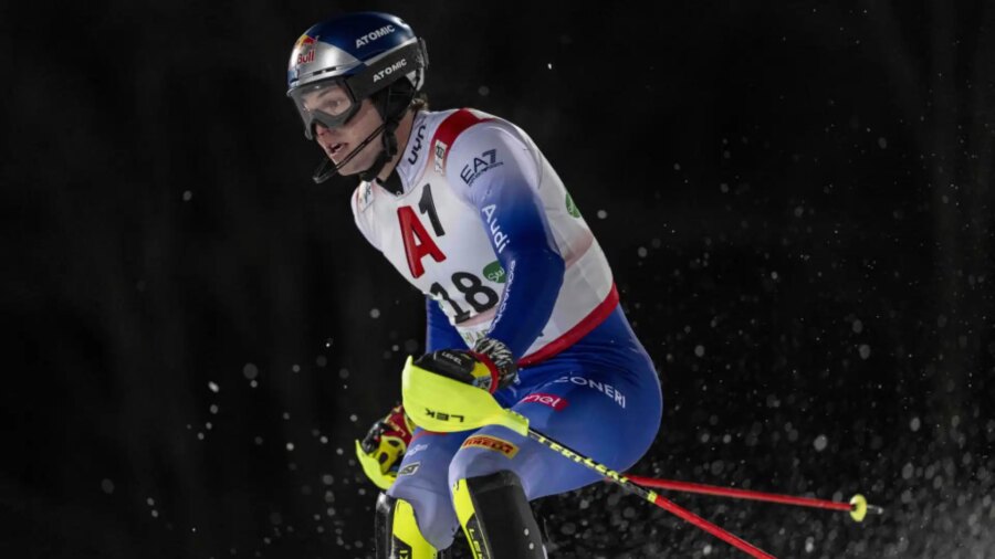 Alex Vinatzer et les slalomeurs italiens à l’entraînement à Oslo