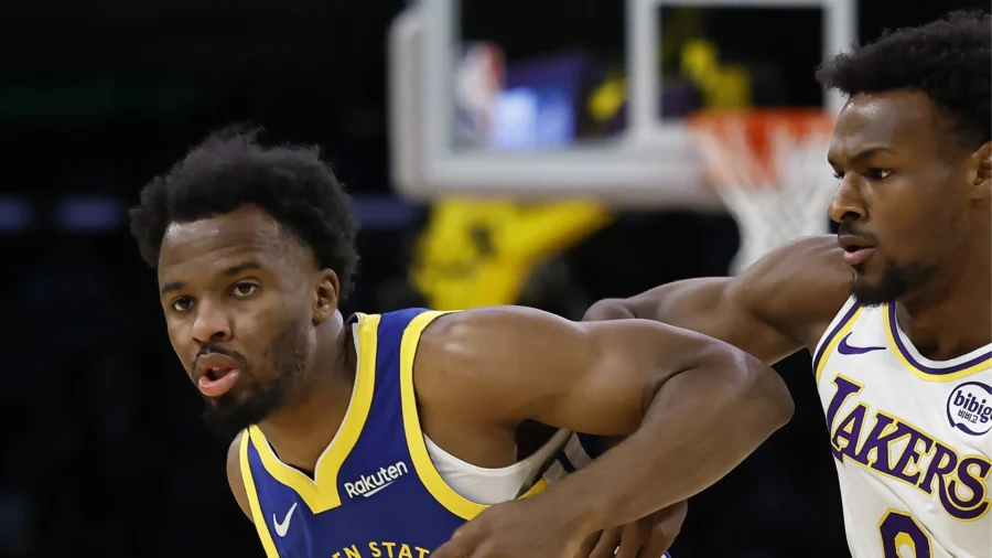 Pré-saison NBA : les Lakers gagnent contre les Warriors avec Bronny James sur le terrain