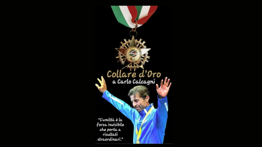A Carlo Calcagni le "Collare d&apos;Oro&quot ;. Immense privilège, n’abandonne jamais&quot ; dit
