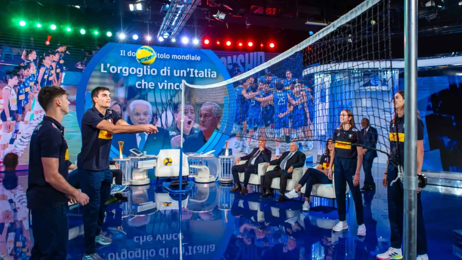 Italvolley, une soirée avec Bruno Vespa à Porta a Porta